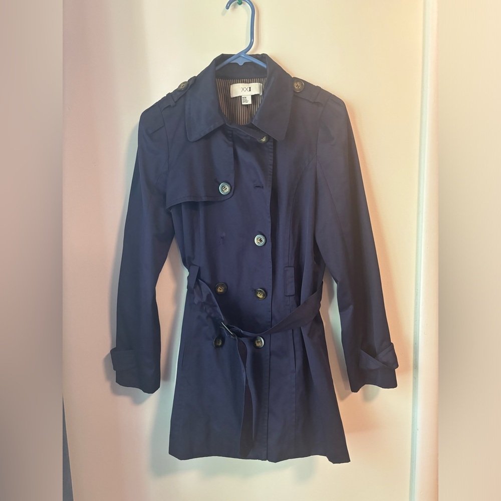 XXI Navy Blue Pea Coat medium